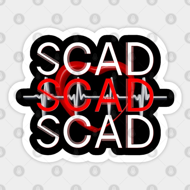 SCAD Female Heart Disease Heartbeat Sticker by WordDesign